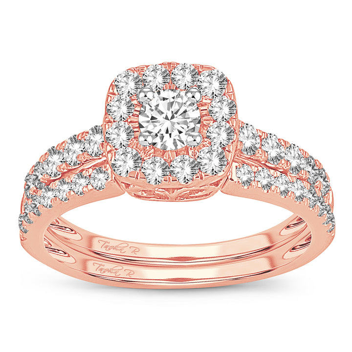 14k Rose Gold 1CT Lab Diamond Womens Engagement Ring