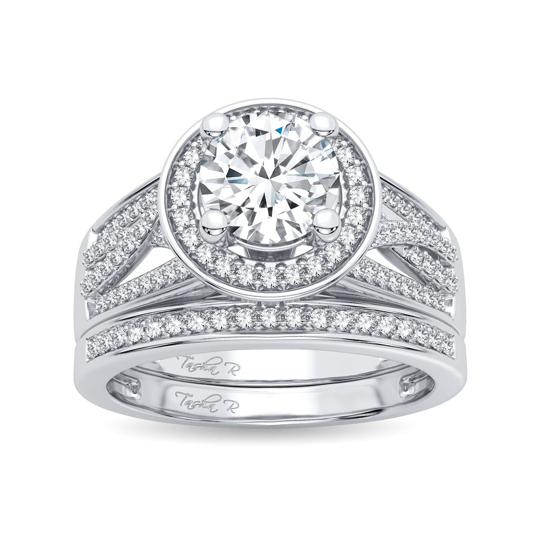 Sparkling 14k White Gold 1.45CT Lab Diamond Ring