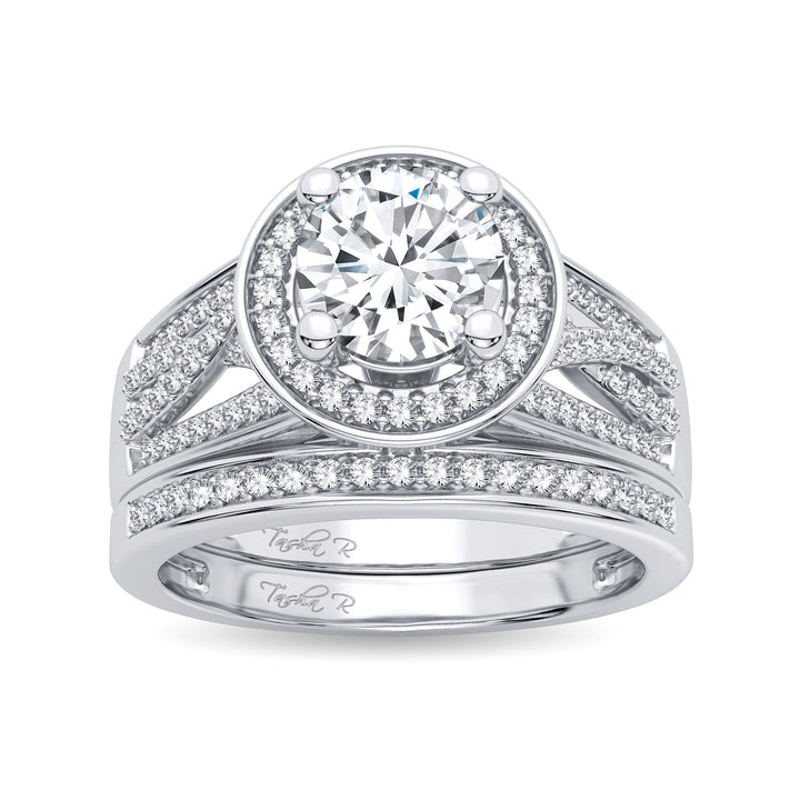 Sparkling 14k White Gold 1.45CT Lab Diamond Ring