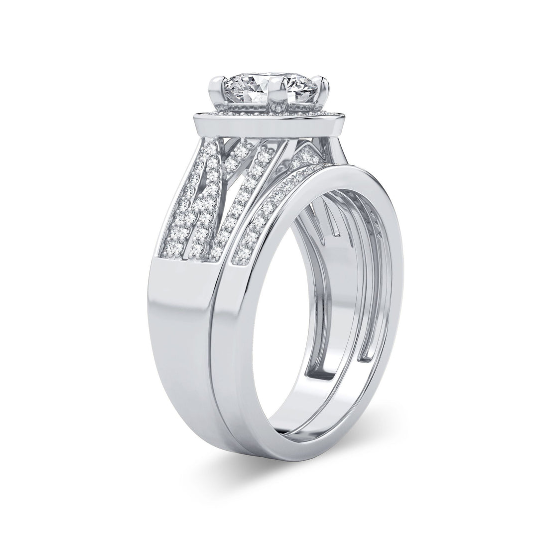 Sparkling 14k White Gold 1.45CT Lab Diamond Ring