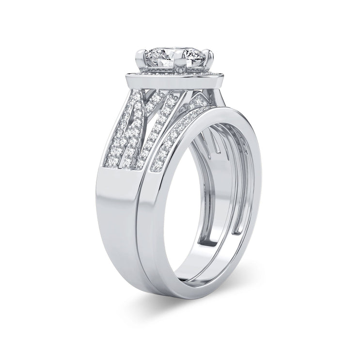Sparkling 14k White Gold 1.45CT Lab Diamond Ring