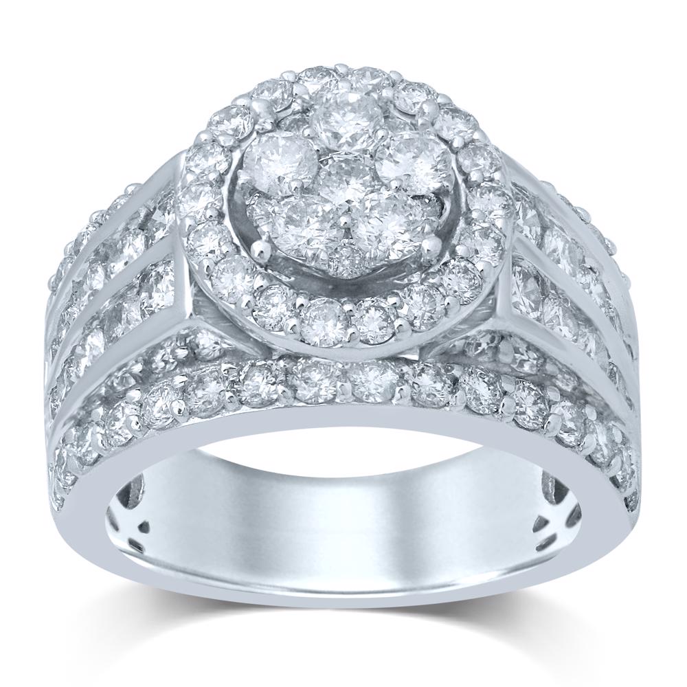 14K White Gold 3.00CT Diamond Bridal Ring