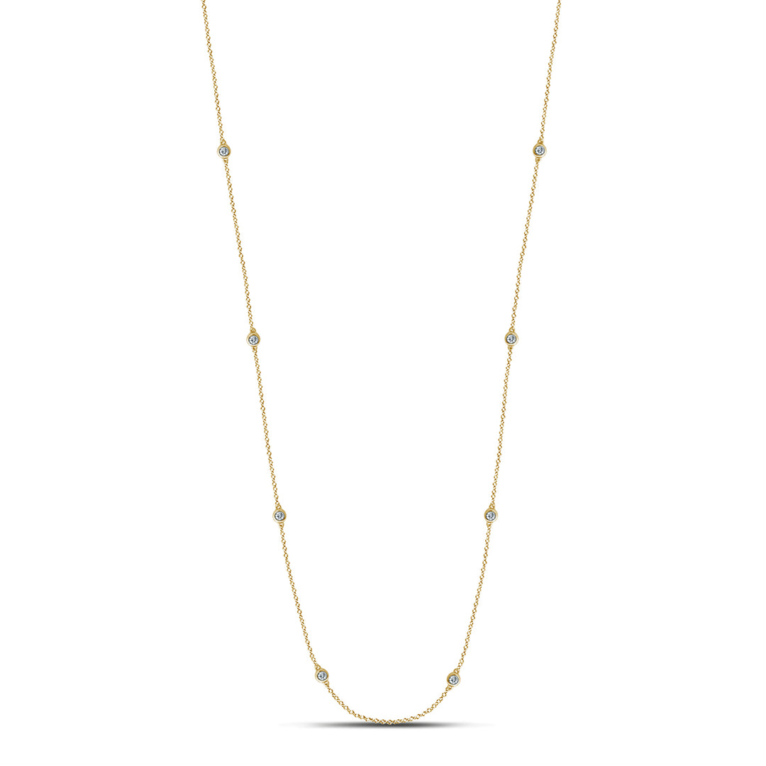 14K Yellow Gold 0.30CT Diamond Chain