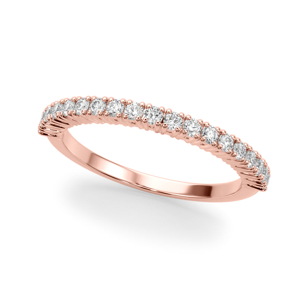 14K Rose Gold Diamond Wedding Band