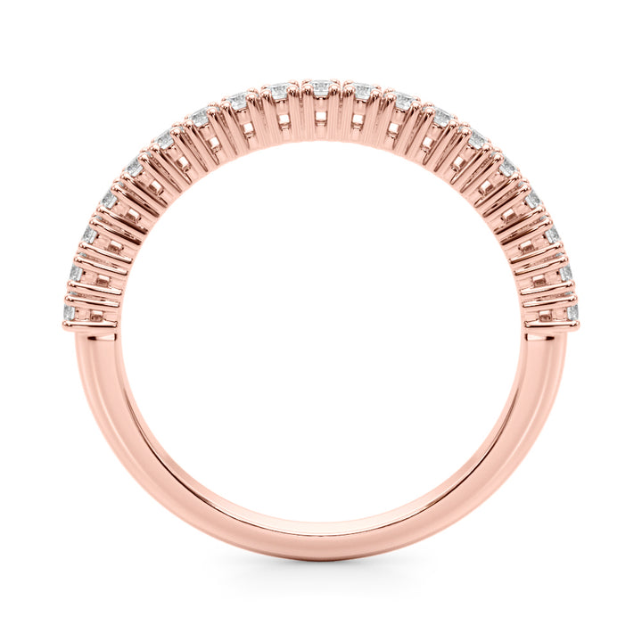 14K Rose Gold Diamond Wedding Band