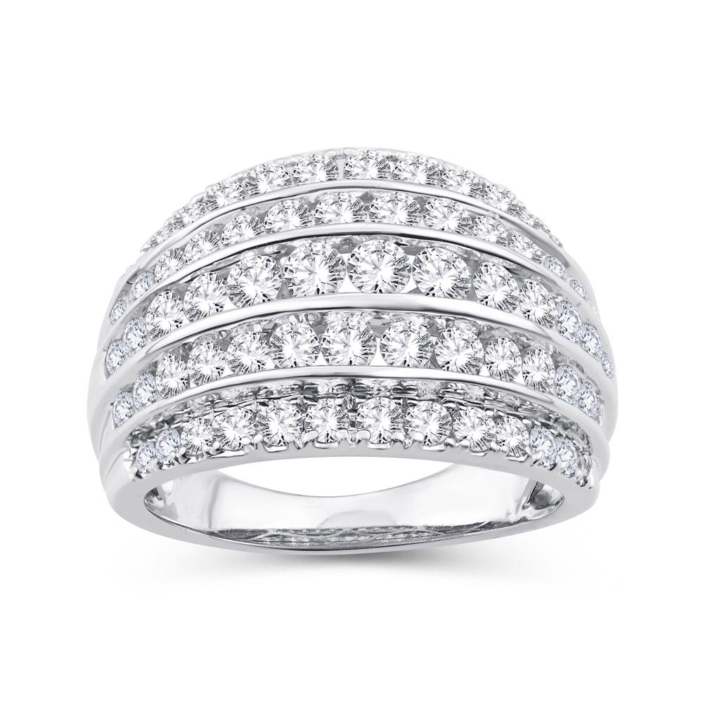Brilliant 14K White Gold Lab Diamond Anniversary Band