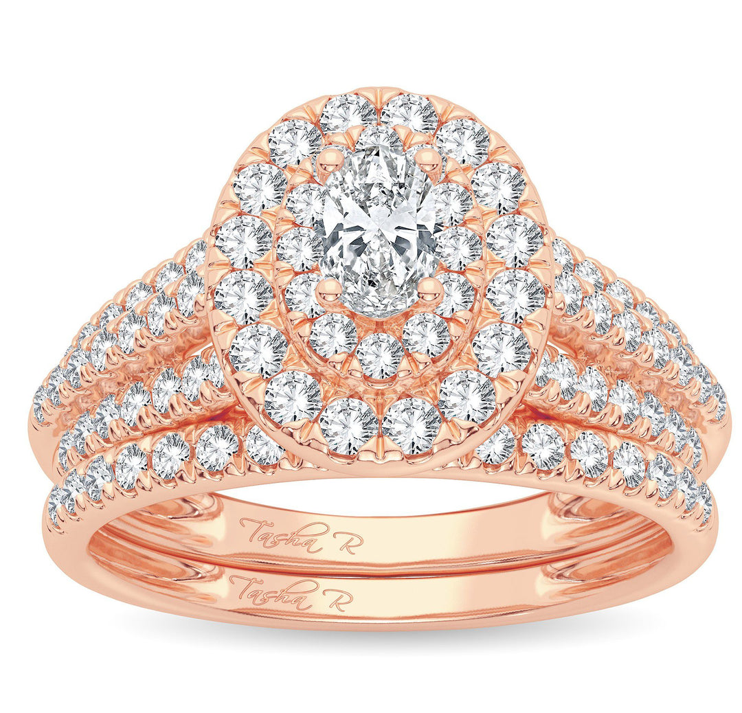 Romantic 14k Rose Gold Lab Diamond Engagement Ring (1ct)