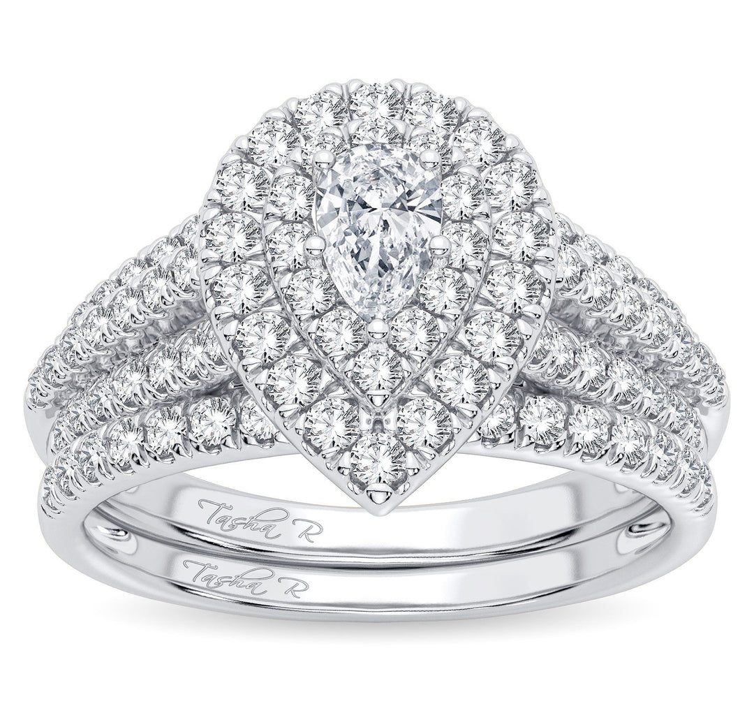 14K White Gold 1.00ct Diamond Bridal Ring