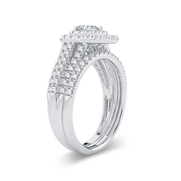 Refined 14k White Gold Certified Lab Diamond Engagement Ring