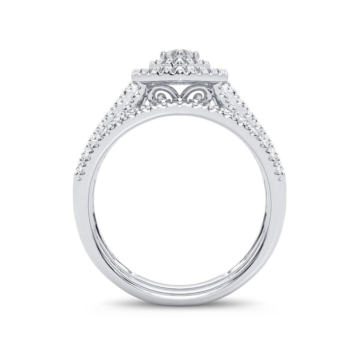 Refined 14k White Gold Certified Lab Diamond Engagement Ring