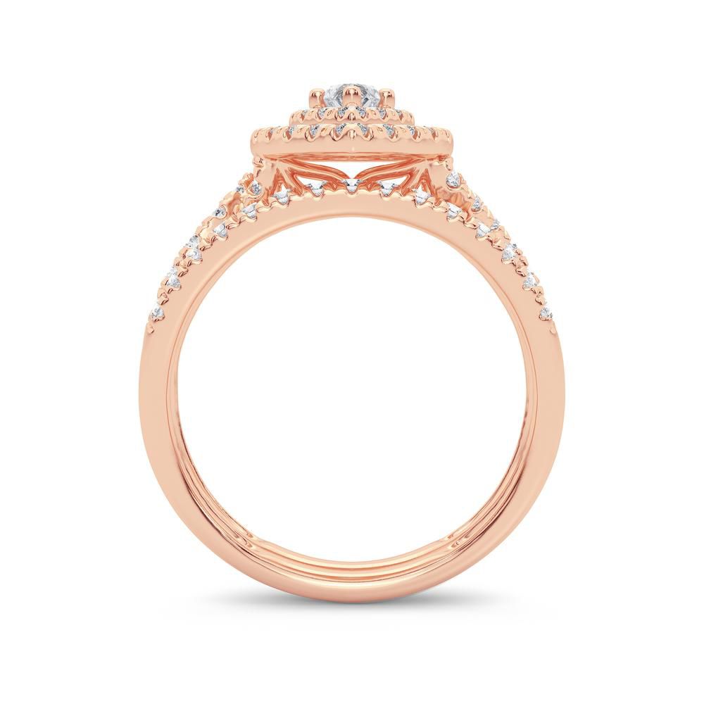 Elegant 1CT Lab Diamond Bridal Ring in Rose Gold