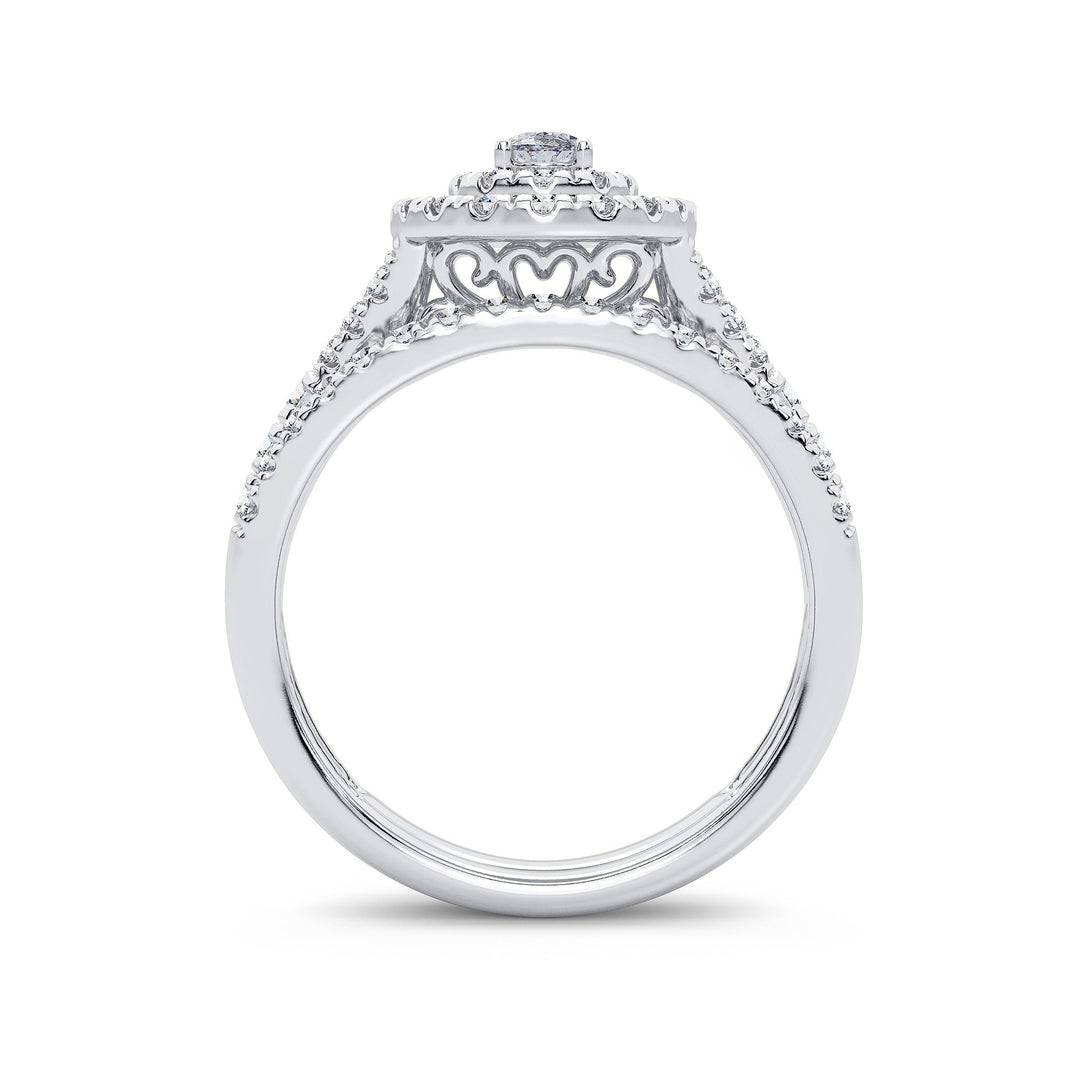 14k White Gold 1CT Lab Diamond Engagement Ring