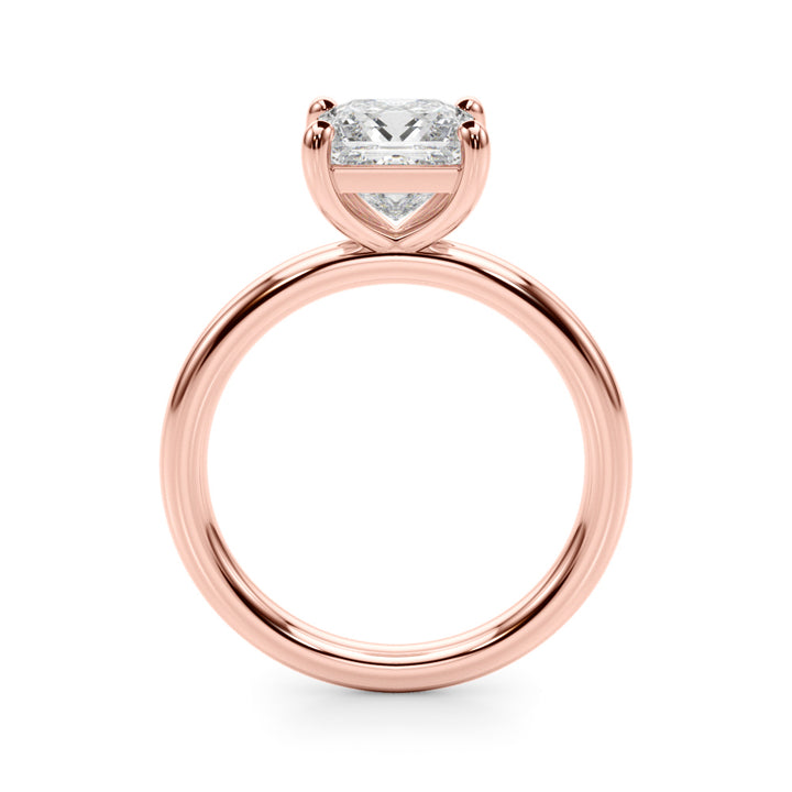Princess Cut Lab Diamond Solitaire in Rose Gold