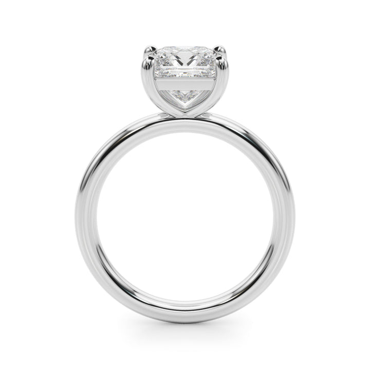 Princess Cut Lab Diamond 14K White Gold Ring