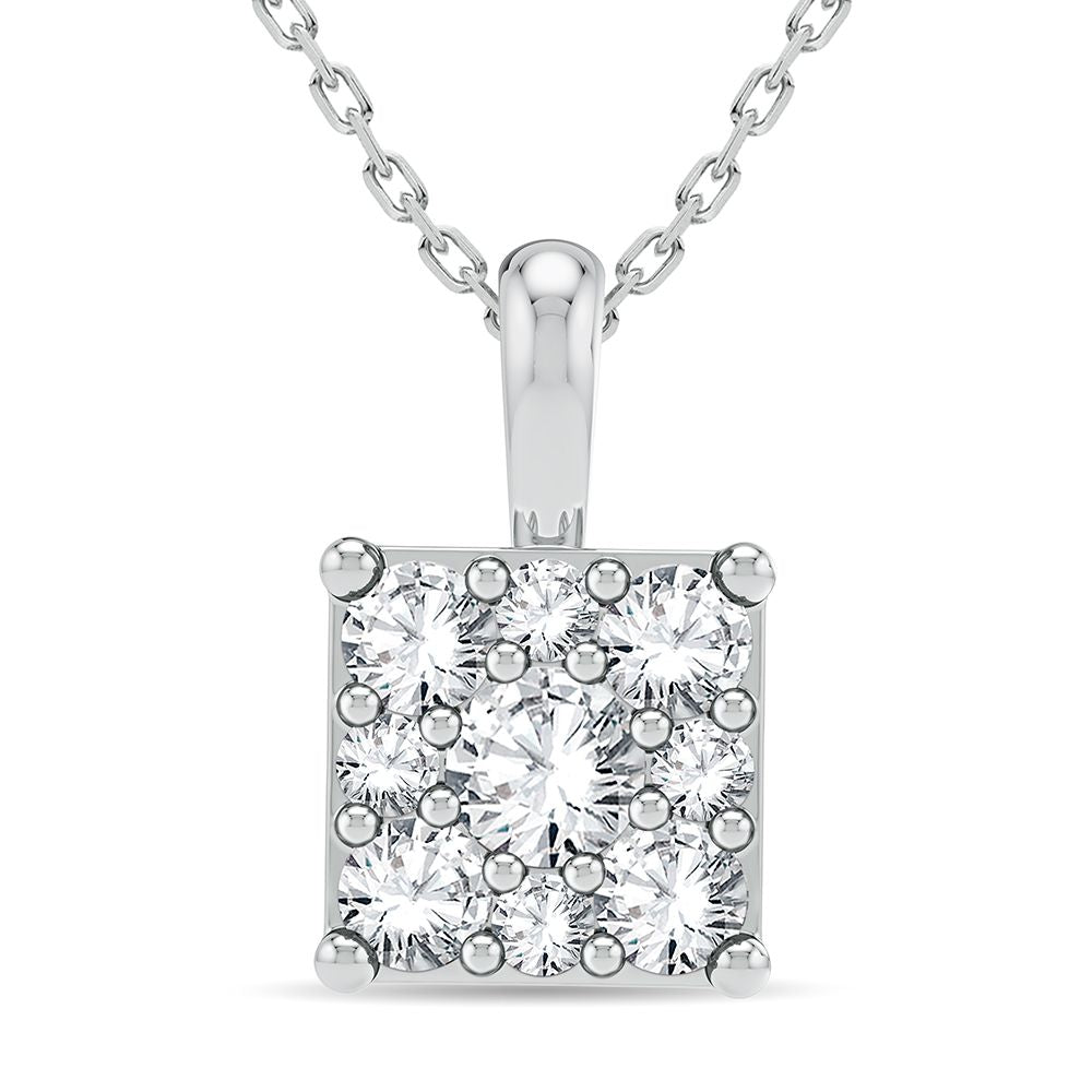 Elegant White Gold 0.23CT Diamond Womens Pendant
