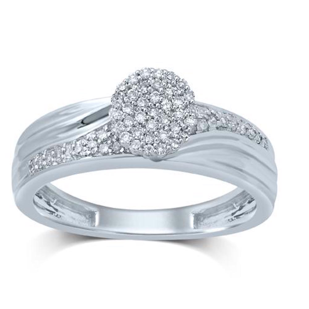 Chic 10k Yellow Gold Lab Diamond Womens Fashion Ring 0.20CT