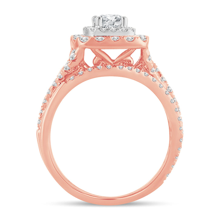 14k Rose Gold 1.50CT Lab Diamond Womens Bridal Ring