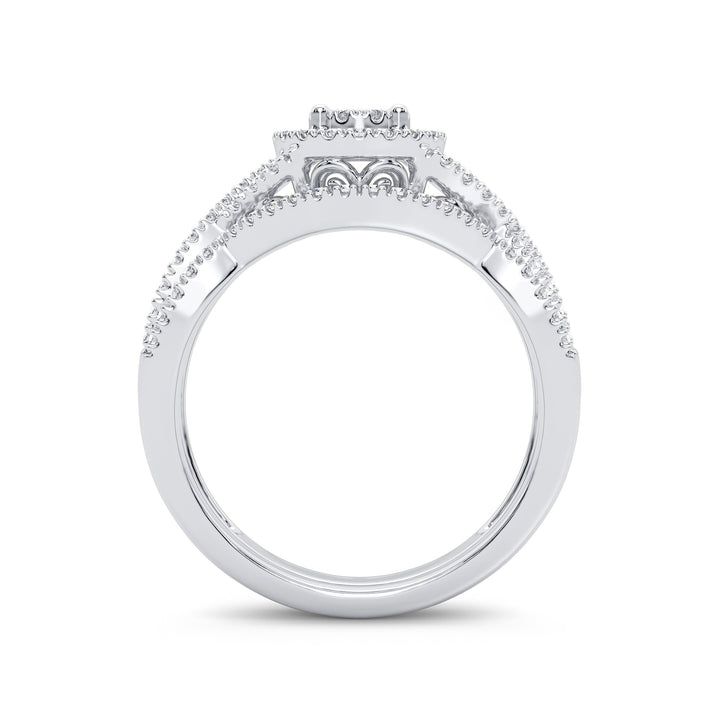 Timeless 14K White Gold 0.50CT Lab Diamond Bridal Ring