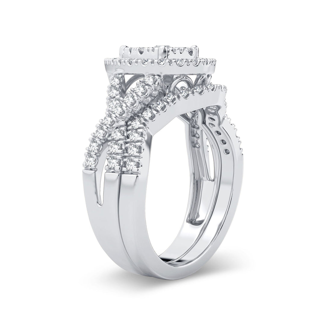 14k White Gold 1CT Lab Diamond Womens Bridal Ring
