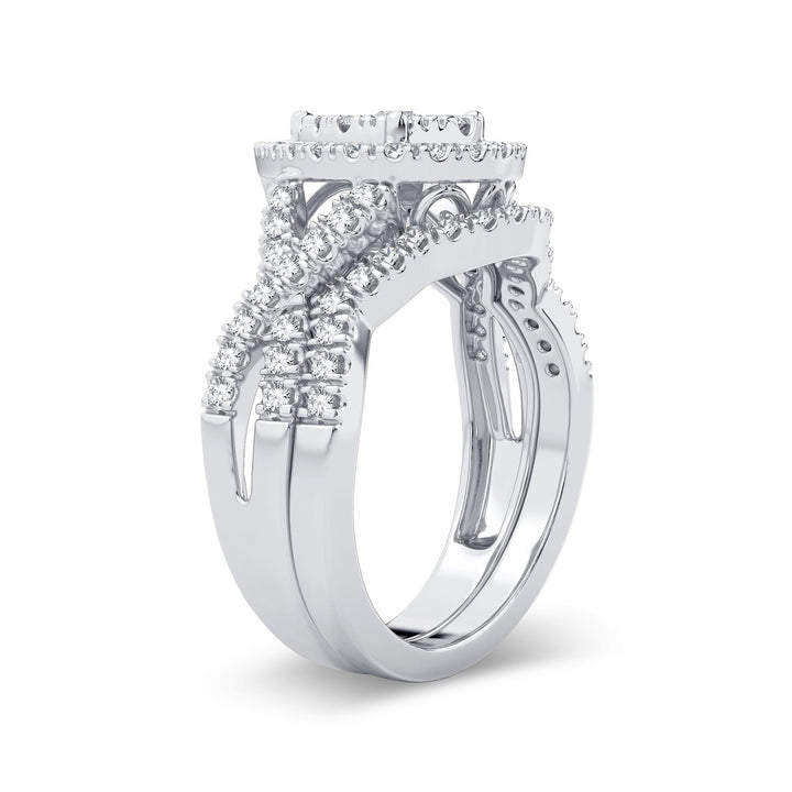 14k White Gold 1CT Lab Diamond Womens Bridal Ring