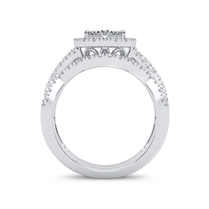 14k White Gold 1CT Lab Diamond Womens Bridal Ring