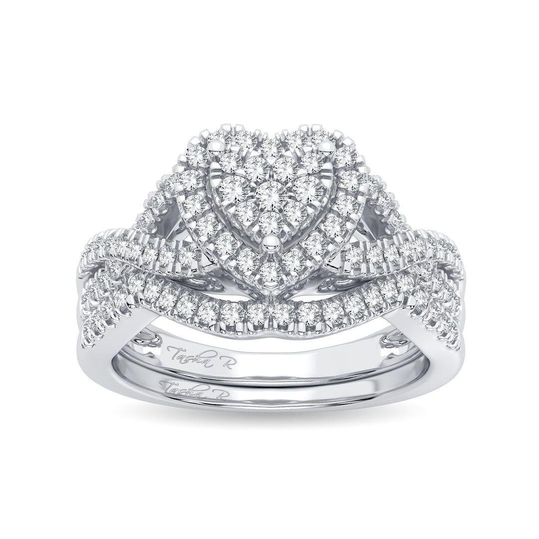 Luminous 14k White Gold 0.50ct Lab Diamond Bridal Ring