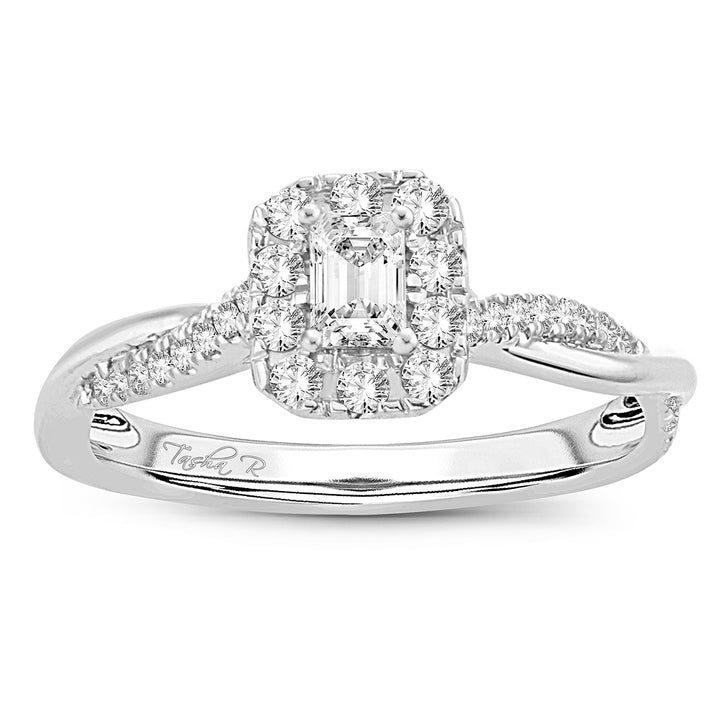 14K White Gold 0.50CT Lab Diamond Engagement Ring