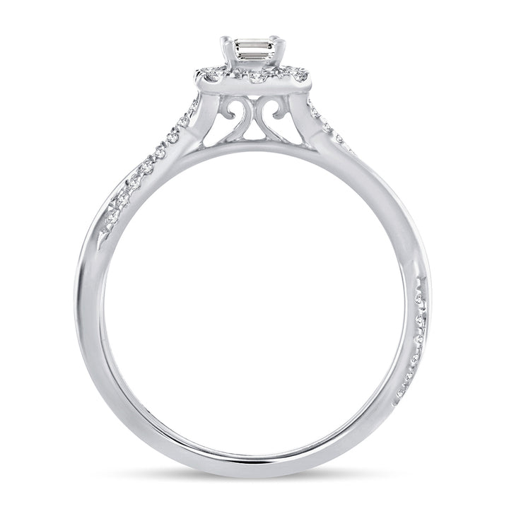 14K White Gold 0.50CT Lab Diamond Engagement Ring