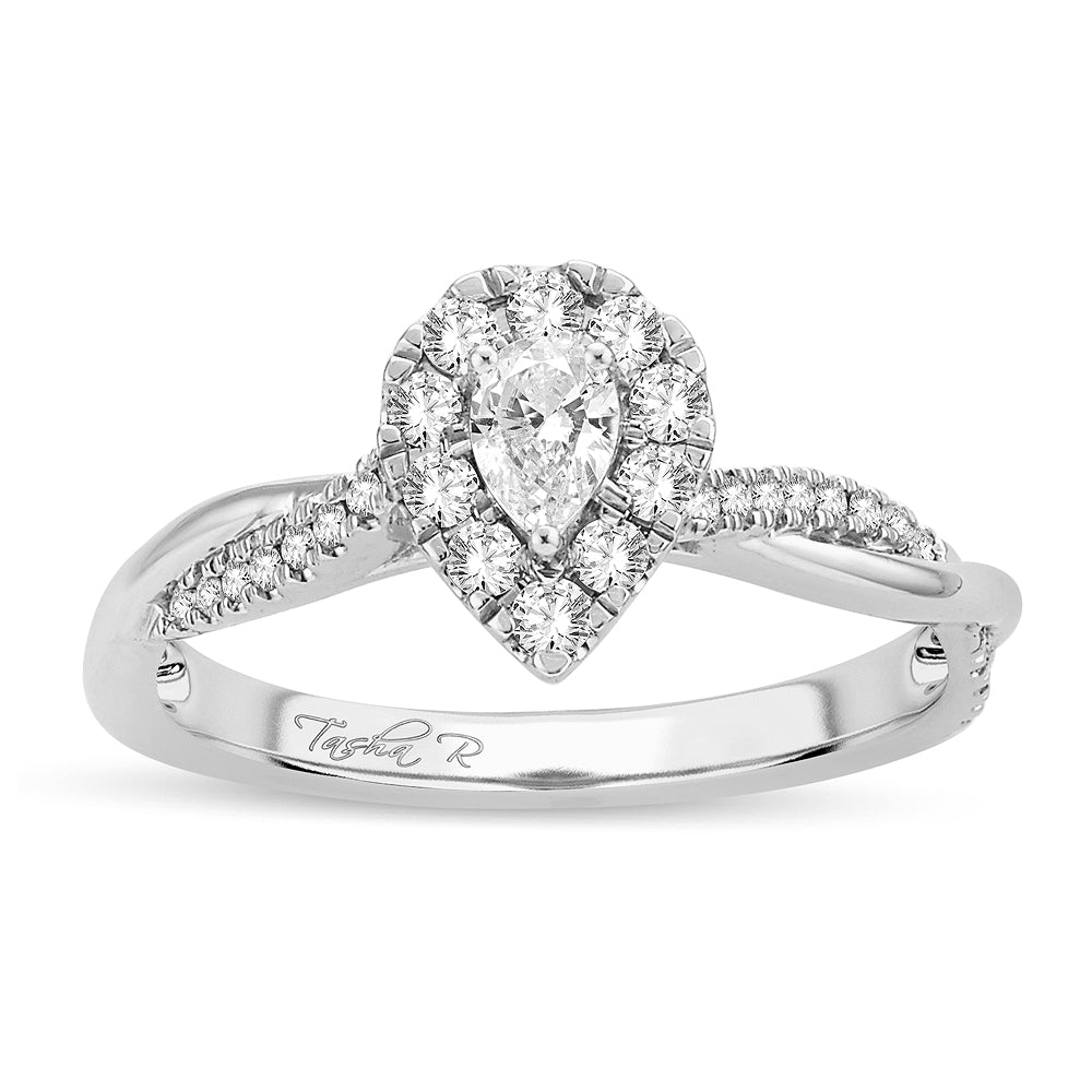 Timeless 14K White Gold Lab Diamond Engagement Ring (0.50CT)
