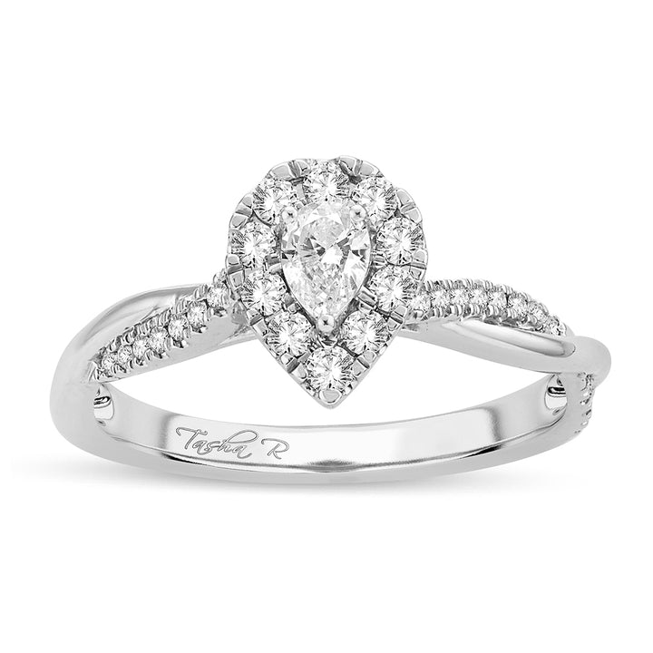Timeless 14K White Gold Lab Diamond Engagement Ring (0.50CT)