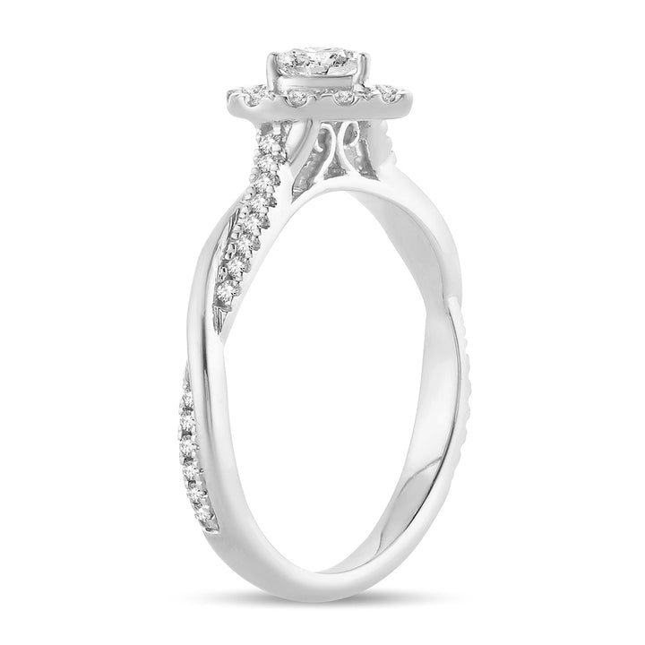 Timeless 14K White Gold Lab Diamond Engagement Ring (0.50CT)