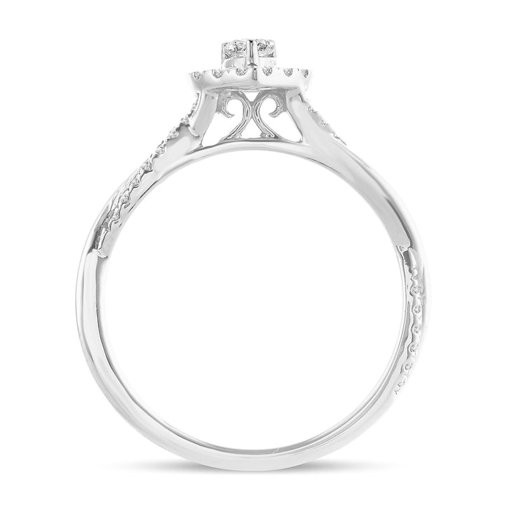 Timeless 14K White Gold Lab Diamond Engagement Ring (0.50CT)