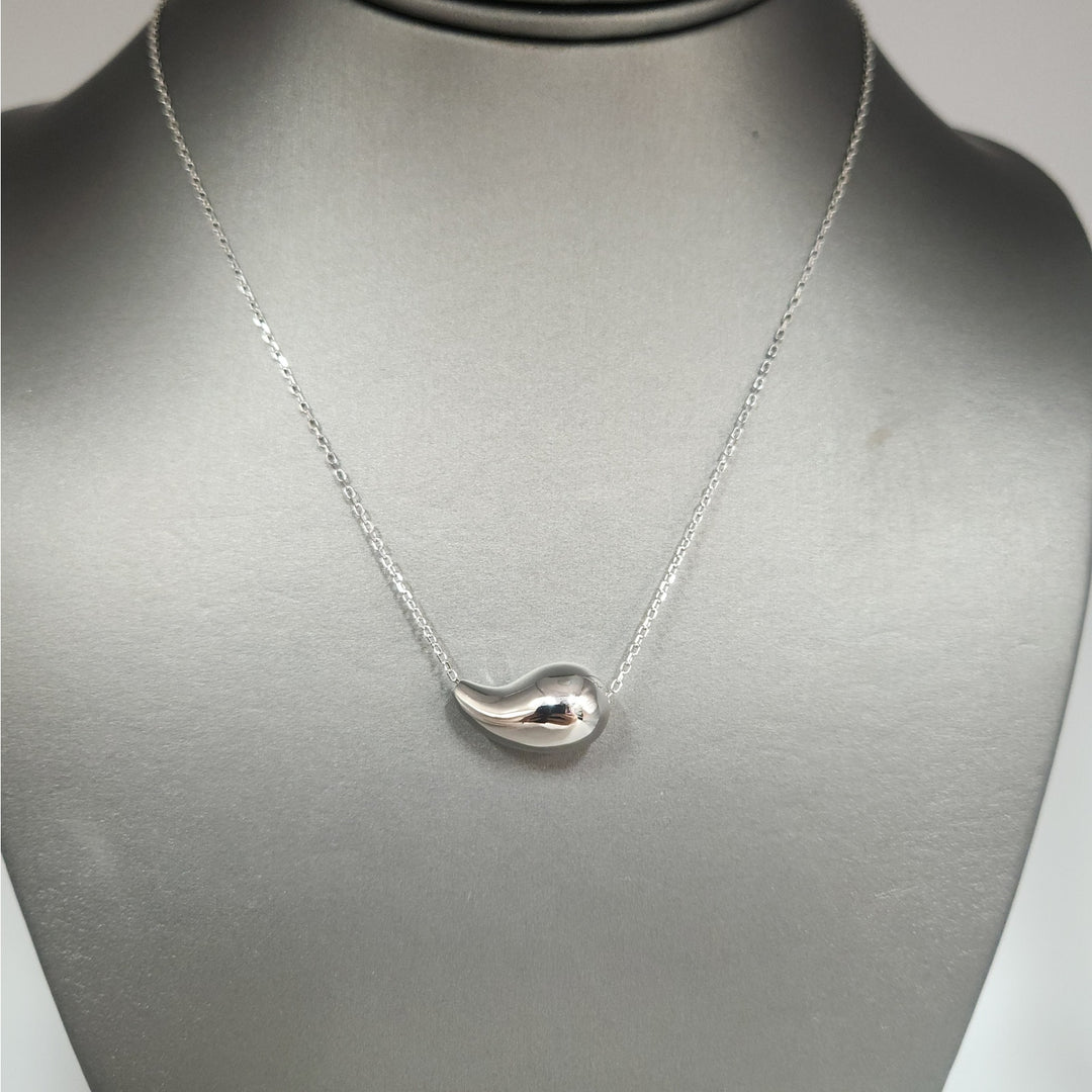925 Sterling Silver Teardrop Pendant Necklace