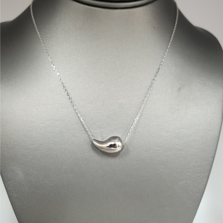 925 Sterling Silver Teardrop Pendant Necklace