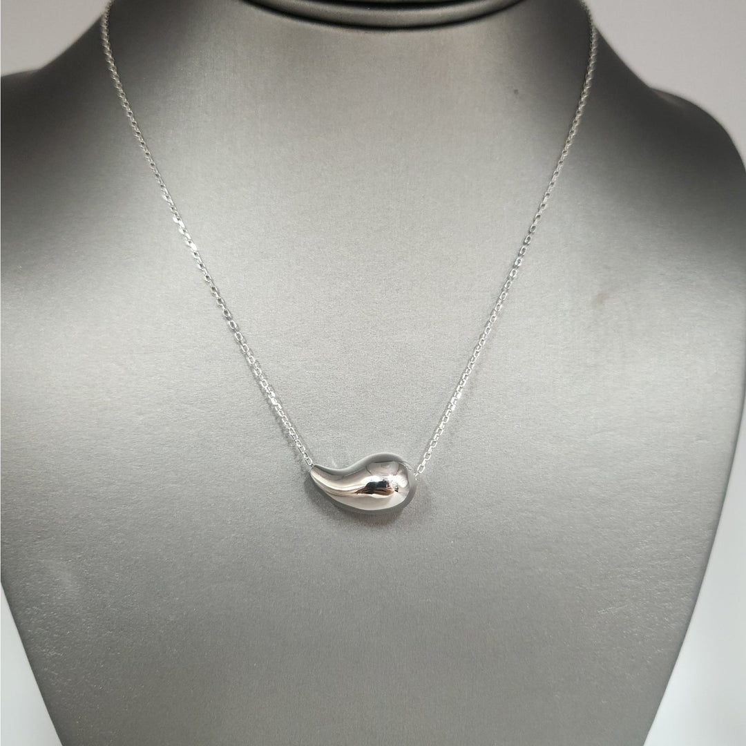 925 Sterling Silver Teardrop Pendant Necklace