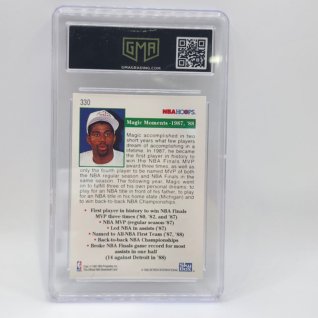 1990 NBA Hoops Magic Johnson GMA 7 GEM MT #320