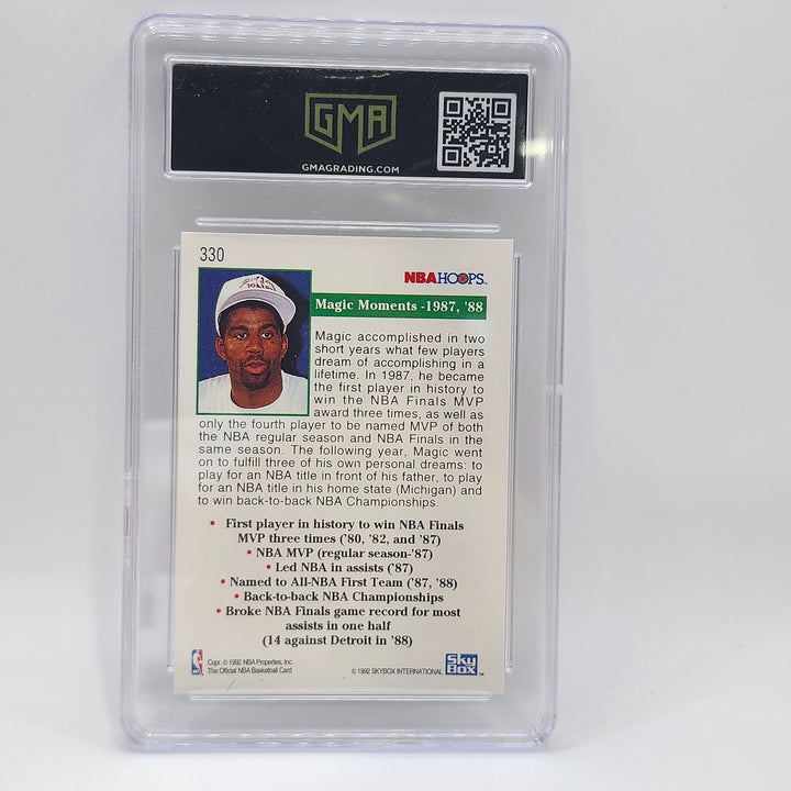 1990 NBA Hoops Magic Johnson GMA 7 GEM MT #320