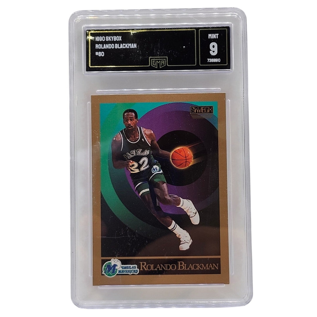 1990 SkyBox Rolando Blackman #60 Dallas Mavericks GMA 9 Mint Graded Basketball