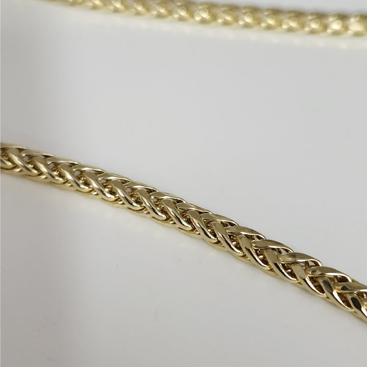 Genuine 10k Yellow Gold Wheat Link Necklace 24"