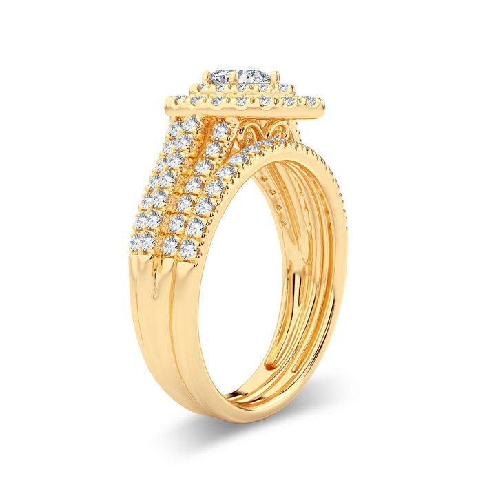 14K Yellow Gold 1ct Lab-Created Diamond Bridal Ring