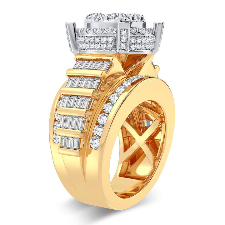 14K Yellow Gold Lab Diamond Fashion Ring - 3.40CT Brilliance