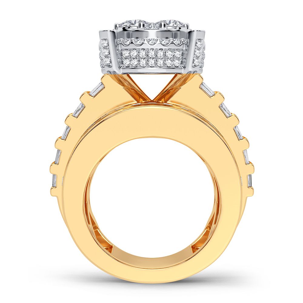 14K Yellow Gold Lab Diamond Fashion Ring - 3.40CT Brilliance