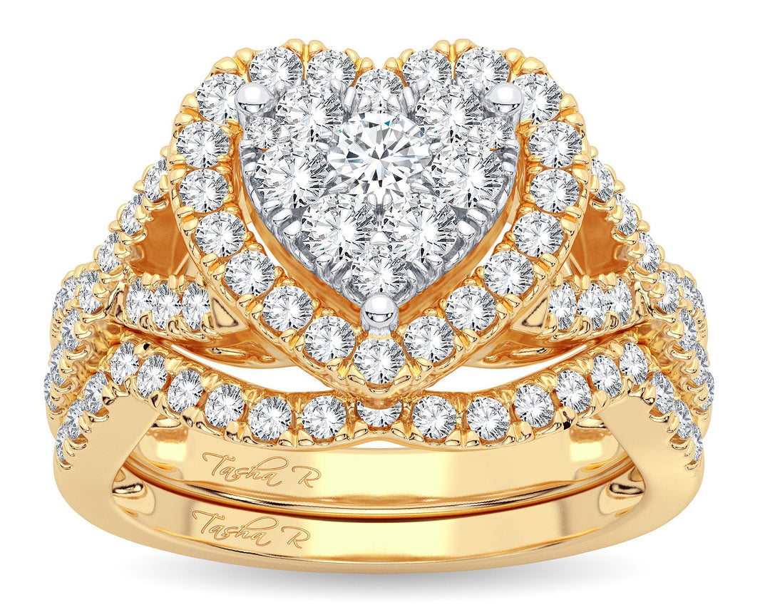 Luminous 14k Yellow Gold 1ct Lab Diamond Bridal Ring