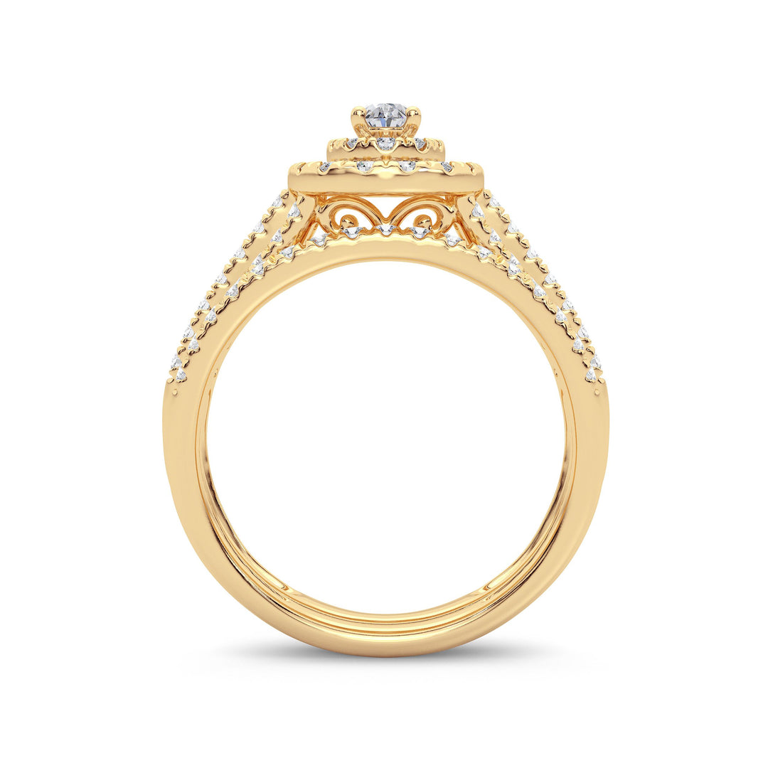 14K Yellow Gold 1ct Lab Diamond Engagement Ring Brilliance