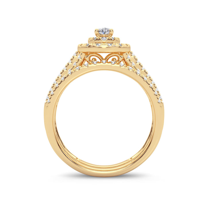 14K Yellow Gold 1ct Lab Diamond Engagement Ring Brilliance