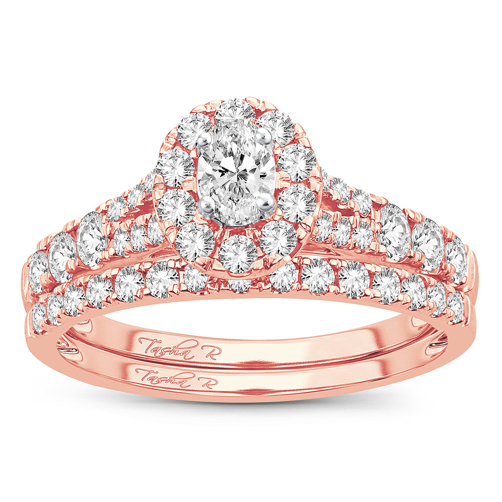 14k Rose Gold Lab Diamond Fancy Cut Engagement Ring (1CT)