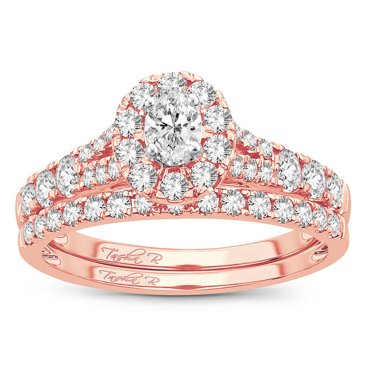 14k Rose Gold Lab Diamond Fancy Cut Engagement Ring (1CT)