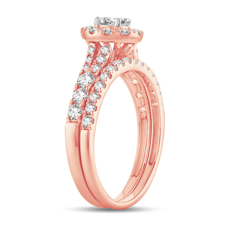 14k Rose Gold Lab Diamond Fancy Cut Engagement Ring (1CT)