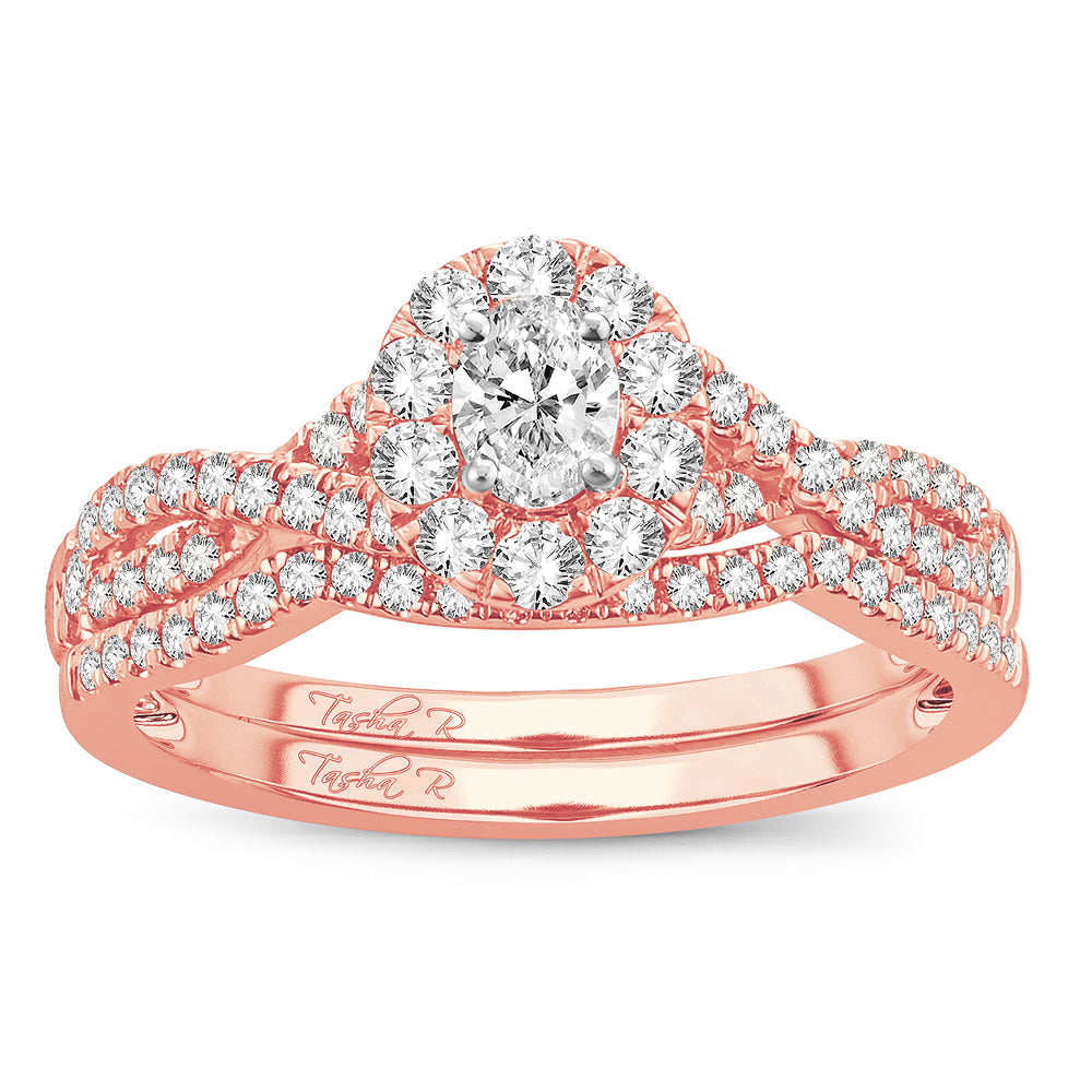 Romantic 14k Rose Gold Lab Diamond Engagement Ring (0.75CT)