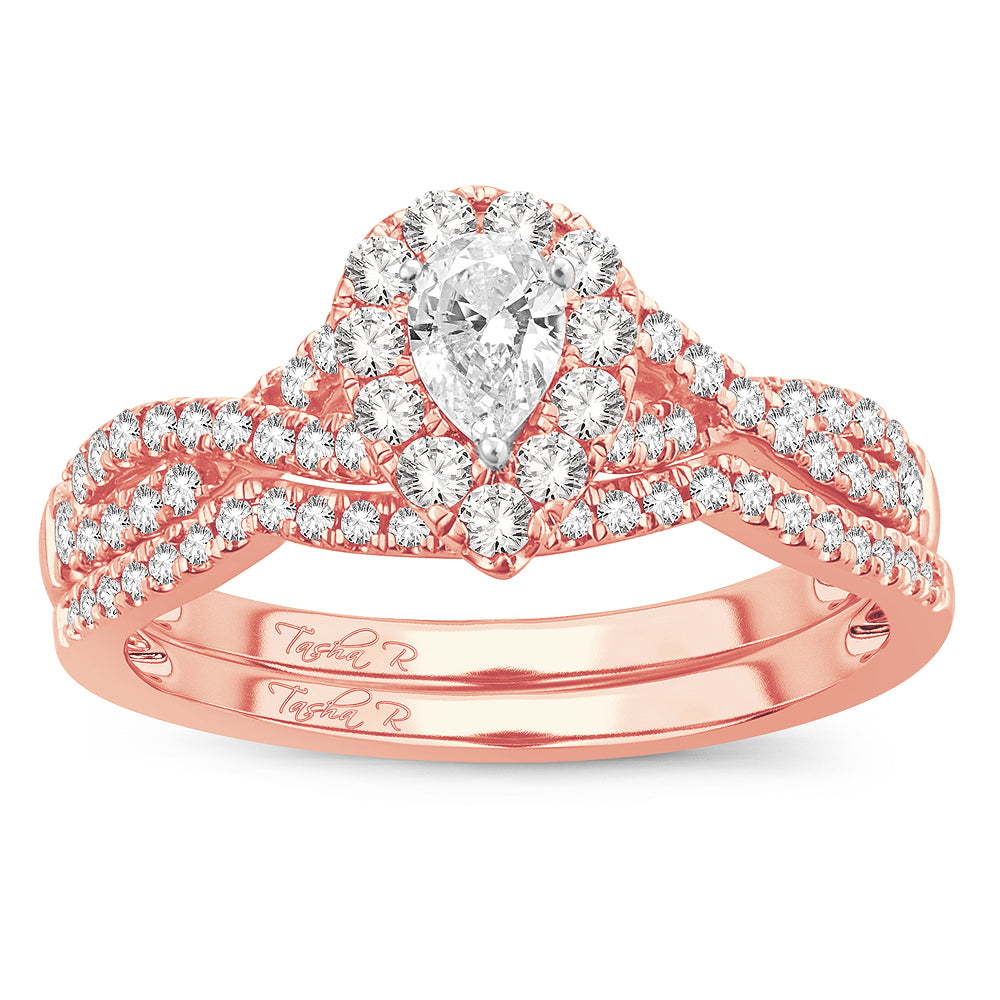 Romantic 14k Rose Gold Lab Diamond Engagement Ring (0.75ct)